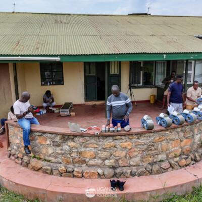 Uganda Conservation Foundation team getting ready for the elephant collaring activity_Jimmy Kisembo_Desire Ambrose_Joshua Twinamasiko