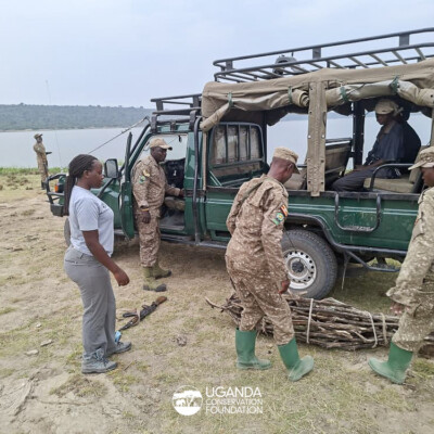 UWA Rangers with confiscated firewood